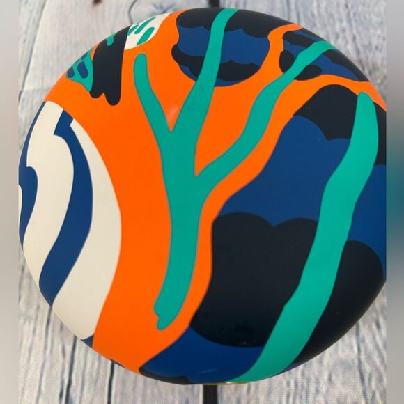 CAST Abstract Blue Black Orange Trinket Collectible Travel Jewelry Box - Picture 2 of 8